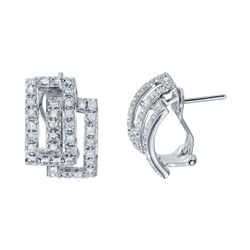 18K Gold 0.98 CTW Diamond Earring - REF-141F2M