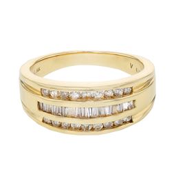 0.52 CTW 14K Yellow Gold Ladies Band Ring - REF-83H5W