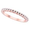 Image 1 : 0.07 CTW Red Colored Diamond Slender Band 10K Rose Gold