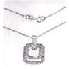Image 1 : 18K White Gold 0.5CTW Diamond Necklace - REF-104W7H