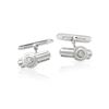 Image 1 : 18K Gold 0.1 CTW Diamond Cuff Links - REF-114K2R