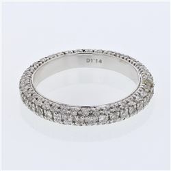 Eternity Prong-set Diamond Band in 14K White Gold - REF-116H2W