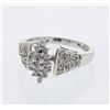 Image 1 : Marquise cut Semi Bezel-set Citrine Ring in 14K White Gold - REF-57N5A