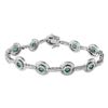 Image 1 : 14K Gold 3.39 CTW Emerald & Diamond Bracelet - REF-242N9A