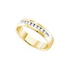 Image 1 : 0.5 CTW Channel-set Diamond Smooth Comfort-fit Anniversary Band 14K Yellow Gold