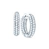 Image 1 : 5.10 CTW Natural Diamond Hoop Earrings 14K White Gold