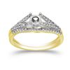 Image 1 : 14K Yellow Gold 0.29CTW Diamond Wedding Ring Set - REF-55Y5X