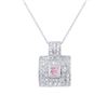 Image 1 : 18K White Gold 0.67CTW Diamond Necklaces - REF-83F8M
