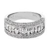Image 1 : Diamond Band w/ Channel & Prong-set in 18K White Gold - REF-212F7M