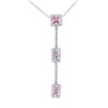 Image 1 : 0.91 CTW 14K White Gold Ladies Slider with Chain - REF-53M7F