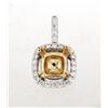 Image 1 : 14K TwoTone Gold 0.25CTW SemiMount Slider w/Chain - REF-56W2H