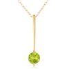 Image 1 : Genuine 0.65 ctw Peridot Necklace Jewelry 14KT Yellow Gold - REF-15P2H