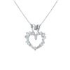 Image 1 : 18KWhite Gold 0.62 CTW Diamond Slider w/ Chain - REF-100K5R