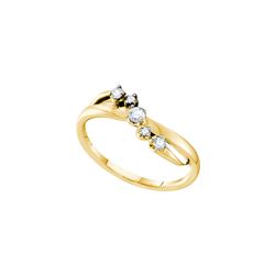 0.15 CTW Natural Diamond 5-stone Cocktail Band 14K Yellow Gold