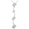 Image 1 : 0.1 CTW 14K White Gold Ladies Slider with Chain - REF-35M2F