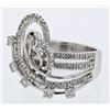 Image 1 : 3 Way Shank Prong-set Diamond Ring in 14K White Gold - REF-154M3F