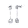 Image 1 : 14K White Gold 1.07CTW Diamond Earring - REF-100Y3X