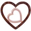 Image 1 : 0.2 CTW Red Colored Diamond Heart Love Pendant 10K Rose Gold