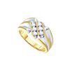 0.5 CTW Natural 2-row Channel-set Diamond Mens Fine Jewelry Ring 10K Yellow Gold