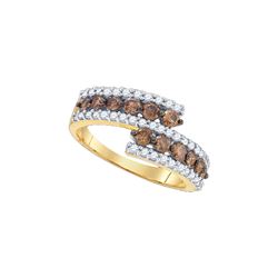 1.02 CTW Cognac-brown Colored Diamond Band 10K Yellow Gold