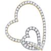0.33 CTW Natural Diamond Heart Love Pendant 10K Yellow Gold