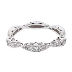 14K White Gold 0.35CTW Diamond Fashion Ring - REF-53F5M