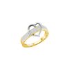 0.15 CTW Natural Diamond Heart Love Band 10K Yellow Gold