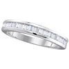 0.5 CTW Baguette Natural Diamond Band 10K White Gold