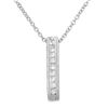 Genuine 0.15 TCW 14K White Gold Ladies Necklace - REF-27R3K