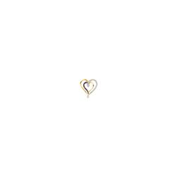 0.24 CTW Cognac-brown Colored Diamond Double Heart Love Pendant 10K Yellow Gold