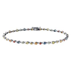 2.68 CTW 18K White Gold Ladies Bracelet - REF-81A4N