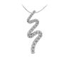 Image 1 : 0.51 CTW 14K White Gold Ladies Slider with Chain - REF-64Y2X
