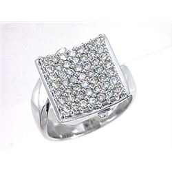 14K White Gold 0.97CTW Diamond Rings - REF-149K9R