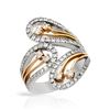 Image 1 : 18K Two Tone Gold 0.99CTW Diamond Ring - REF-203F7M