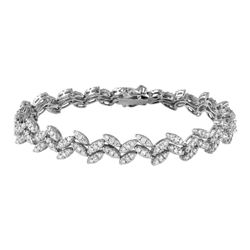 18K White Gold 2.51CTW Diamond Bracelet - REF-387X2Y