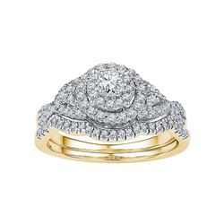 0.63 CTW Natural Diamond Bridal Engagement Ring 14K Yellow Gold