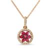 Image 1 : 0.4 CTW 14K Rose Gold Ladies Slider with Chain - REF-31K5R