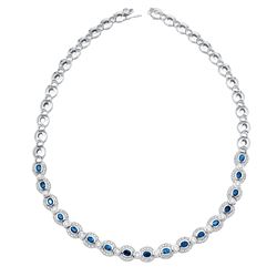 8.55 CTW 14K White Gold Ladies Necklace - REF-630N4A