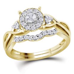 0.33 CTW Natural Diamond Bridal Engagement Ring 10K Yellow Gold