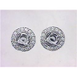 14K White Gold 0.5CTW Ladies Diamond Earring - REF-63Y8X