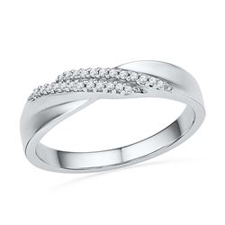 0.1 CTW Natural Diamond Band 10K White Gold