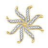 Image 1 : 0.1 CTW Natural Diamond Circle Pinwheel Pendant 10K Yellow Gold
