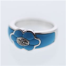 14K White Gold 0.06CTW Diamond Gemstone Rings - REF-58A7N