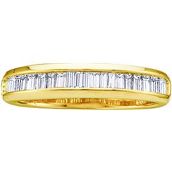0.5 CTW Baguette Natural Diamond Band 10K Yellow Gold