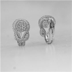 14K White Gold 0.83CTW Diamond Earring - REF-81X3Y