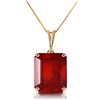 Image 1 : Genuine 7.5 ctw Ruby Necklace Jewelry 14KT Yellow Gold - REF-62A6K