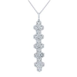 Genuine 1.94 TCW 14K White Gold Ladies Necklace - REF-234M7F