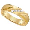 0.25 CTW Mens Natural Channel-set Diamond Anniversary Band 10K Yellow Gold