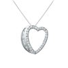18KWhite Gold 0.85CTW Diamond & Baguette Necklace - REF-125A7N