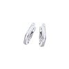 0.47 CTW Baguette Natural Diamond Hoop Earrings 14K White Gold